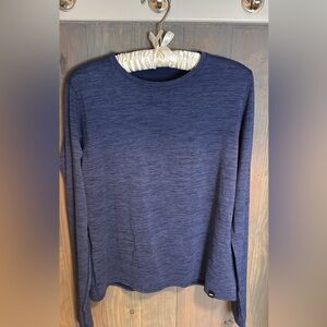 Brooks Long Sleeve Tee Navy Womens Medium